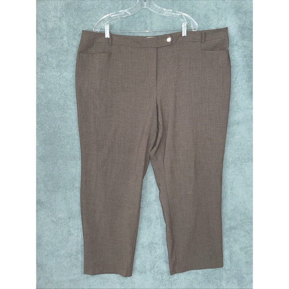 Calvin Klein Pants Women’s 24W Brown Straight Leg Stretch Pockets Modern‎ Fit